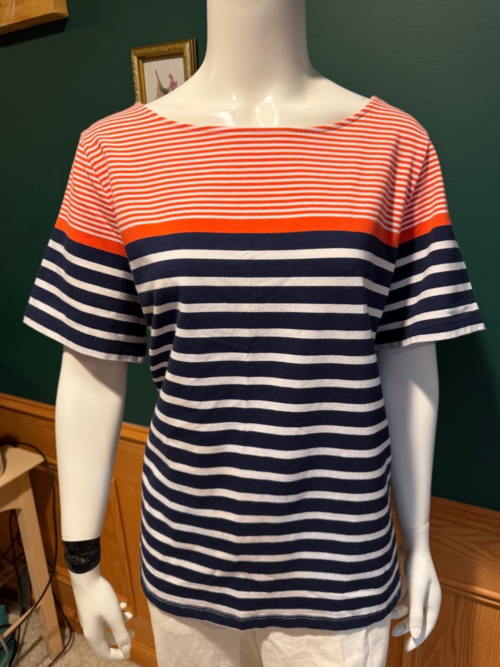Ruby Rd. Short-Sleeved, Nautical-Style Striped Top - Picture 6 of 6